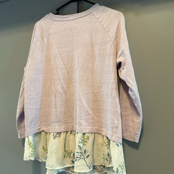 LOFT - Lavender Knit Top With Floral Hem (Size S) - Picture 11 of 12
